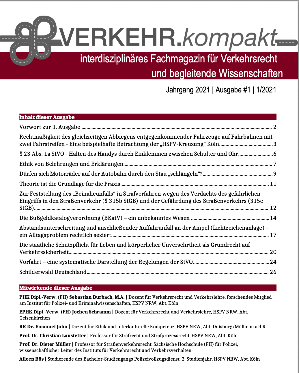 VERKEHR.kompakt: Ausgabe #1